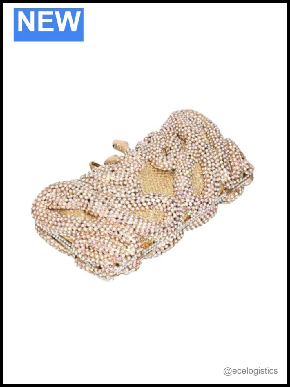 Snake Design Rhinestone Evening Bag Clutch Crystal Purse Women Wedding Party - Picture 3 of 6
